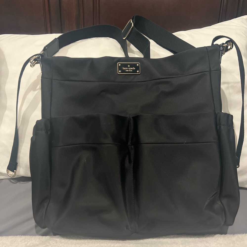 Kate Spade Black Nylon Diaper Bag